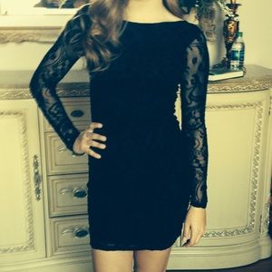 Black velvet dress
